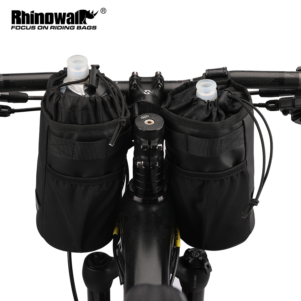 Rhinowalk Bike Handlebar Stem Bag Water Bottle Bicycle Bag Snack Storage Bikepacking Touring