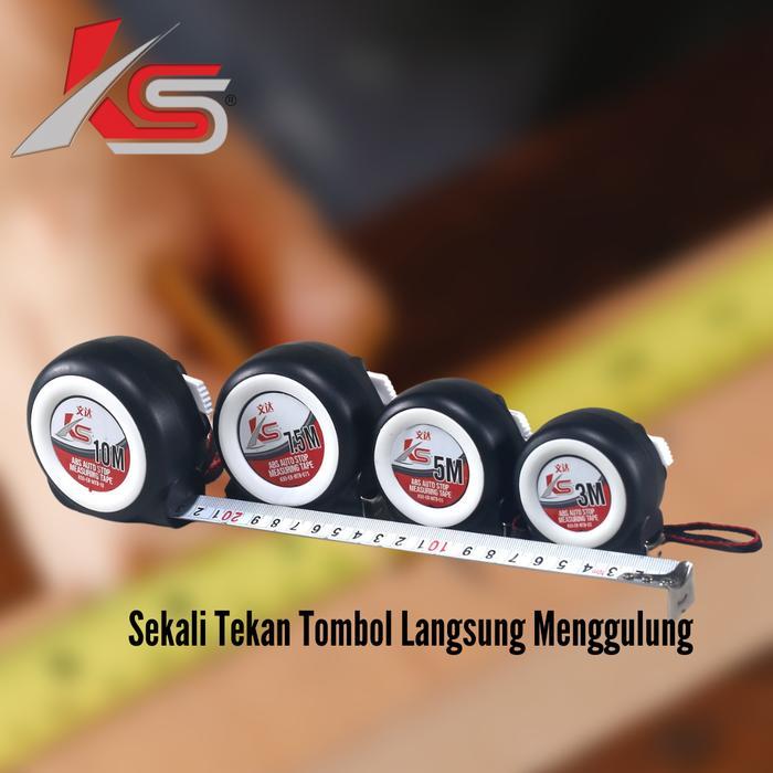 Terbaik K55 Meteran Tukang Bulat Auto Lock Ditarik Tidak Mengulung Sendiri Murah