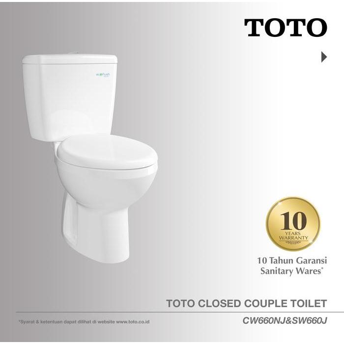 TOTO Closet CW660NJ/SW660J | Closet Duduk - Kloset - Kloset Duduk
