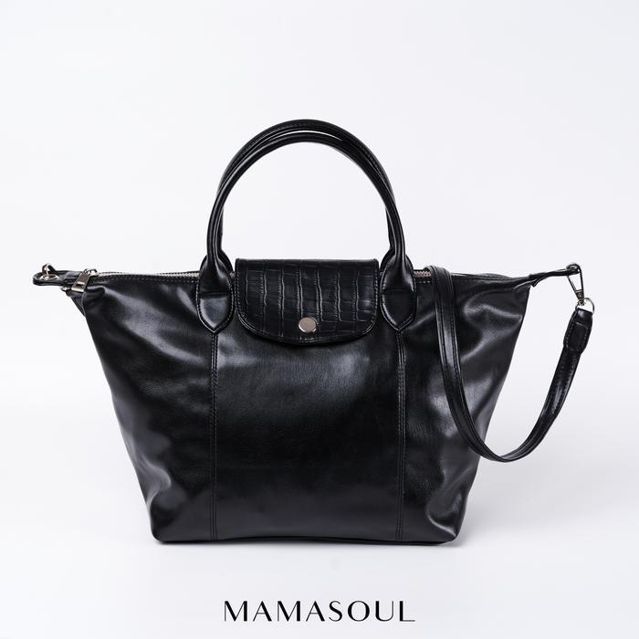 MAMASOUL Sofia Bag Tas Selempang Wanita Kulit Sintetis Model Sofia Warna Hitam Ukuran Normal Bag - T