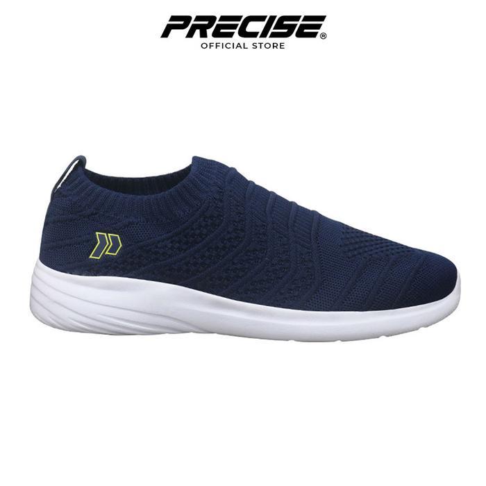 Precise Flexnit Itzel Sepatu Sneakers Anak Rajut Nyaman dengan Sol Phylon - Navy Putih - Ukuran 34 S
