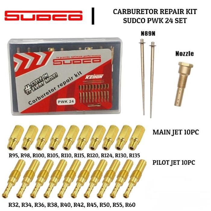 Keihin Sudco Pilotjet Mainjet PJ MJ Pilot jet Main jet Carburetor Carburator Karbulator Karbu PWK 24