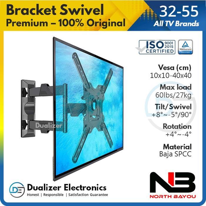 Bracket Tv Premium 32 43 49 50 55 Inch Xiaomi Mi Tv Realme Lg Samsung Dinding