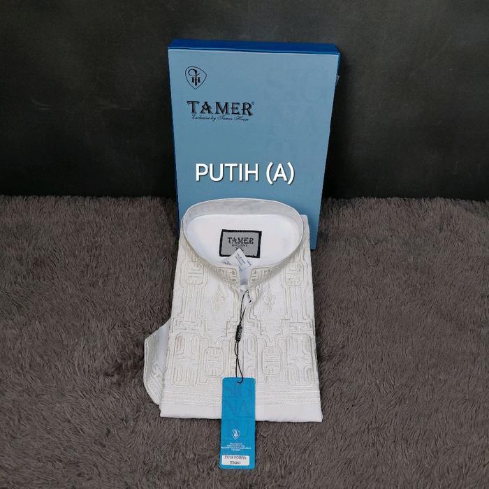 Koko Lengan Pendek Bordir Katun Sultan Tipe Jumbo - Putih, 4L