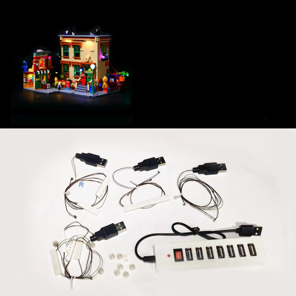 LED Light Kit for LEGO 123 Street Sesame 21324 Not Included Building Blocks