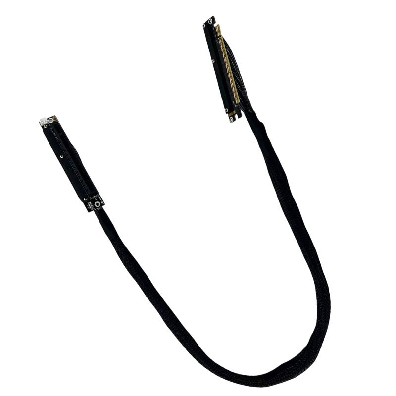 ADT-Link PCIE 5.0 x16 Dual Reverse Side Bending Graphics Card Extension Cable for Chassis Server