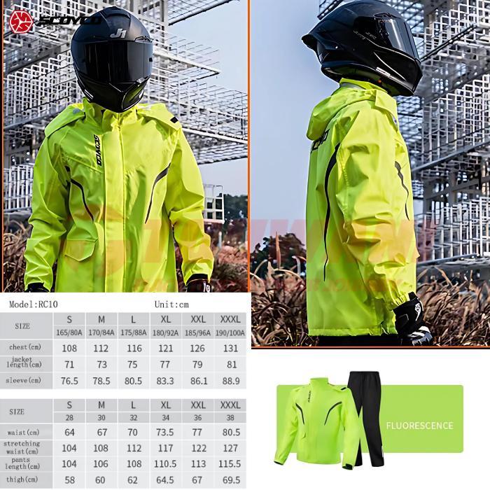 Jas Hujan Scoyco RC10 Raincoat Yellow Kuning