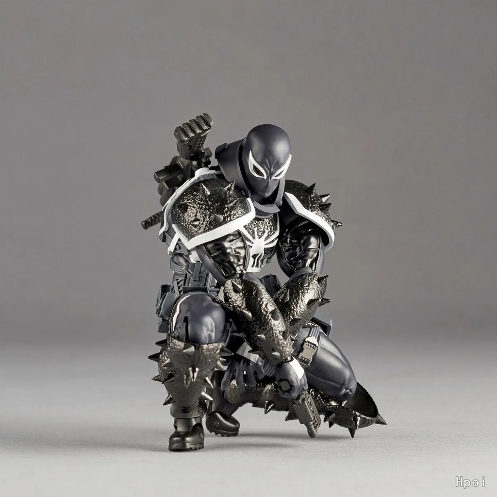 Anime Figures Agent Venom SHF Marvel Legend Figurine Agent Anti-Venom Joint Movable Model Collection