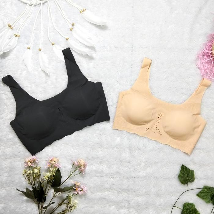 (PAKET 3 PCS) SPORT BRA SEAMLESS POLINI BH PEREMPUAN TANPA KAIT SUPER LEMBUT - POLINI 08