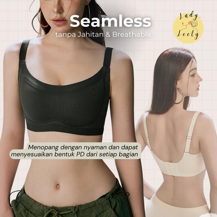 [DAHLIA] BRA SEAMLESS KAIT BELAKANG TANPA KAWAT/BRA UKURAN BESAR TERSEDIA HINGGA UKURAN 42 BUSA BH