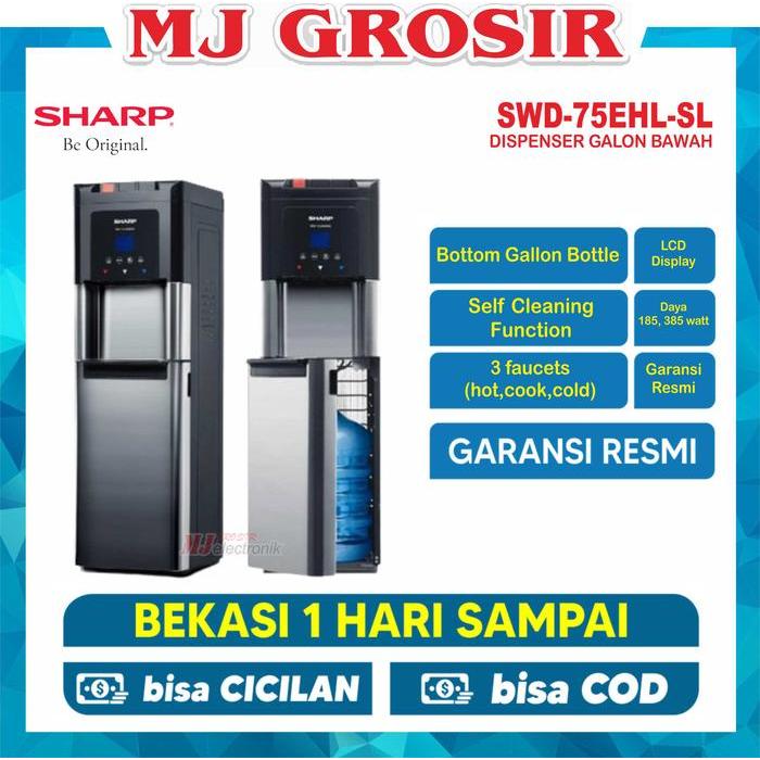asastore221 WATER DISPENSER SHARP SWD 75 EHL-SL SWD-75EHL-SL HOT & COOL
