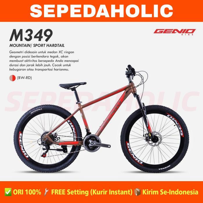 Sepeda Gunung 27.5 Inch MTB GENIO M 349 Suspensi 24 Speed - BW-RD