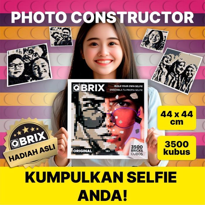 Set Puzzle Foto Mozaik Kubus Warna untuk Kreasi Foto