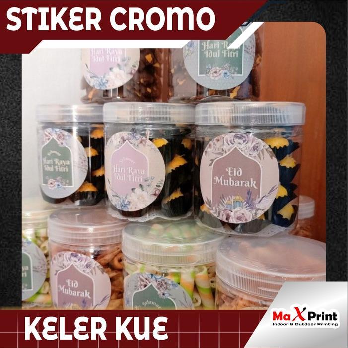 DISKON sticker cromo 50pcs //stiker kemasan makanan/stiker murah/stiker label READY STOCK