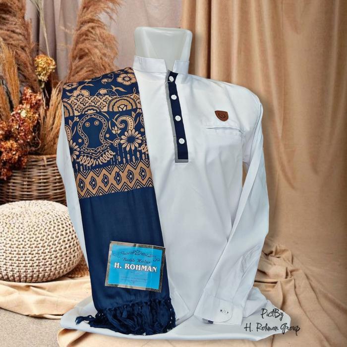 Terbaru Sorban Hitam Motif Khasmir Warna Hitam Logo Nu Trompah Batik Dewasa Pria Selendang Syal