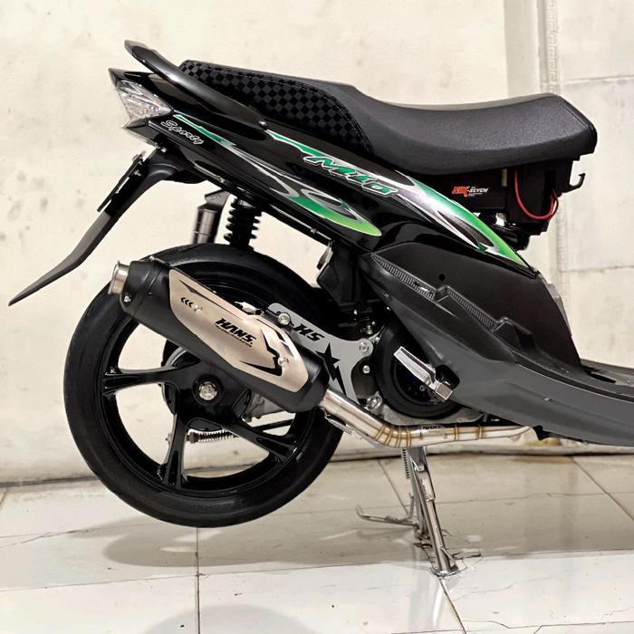 Knalpot Mio Std Racing Hans Racing Generation Type HS 02 BlACK SERIES for Mio-smile- Mio sporty-mio