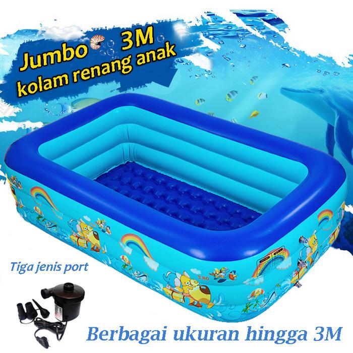 Kolam Renang Anak Jumbo 3M Pompa Lipat Murah Playground kolam renang dewasa kolam renang kolam