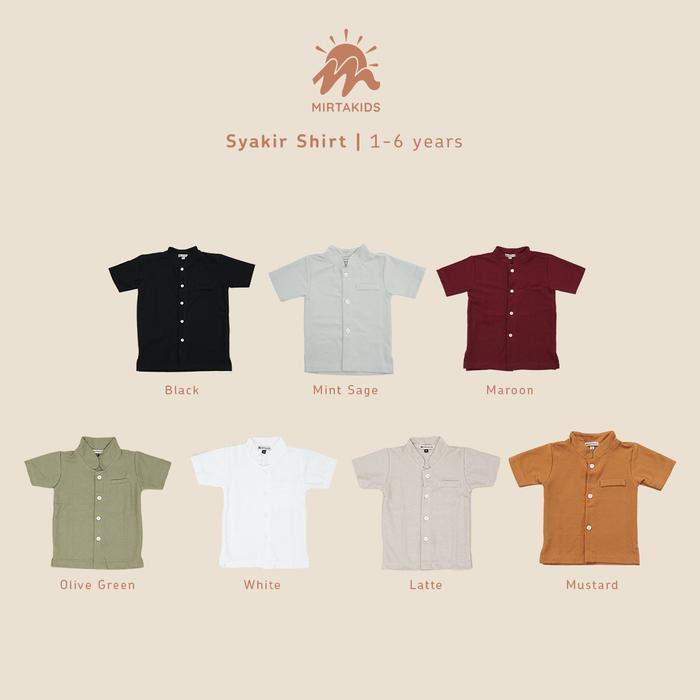 PR0M0 Mirtakids Syakir Anak Shirt (0 -6 Tahun) Katun Pique G00D QUALITY