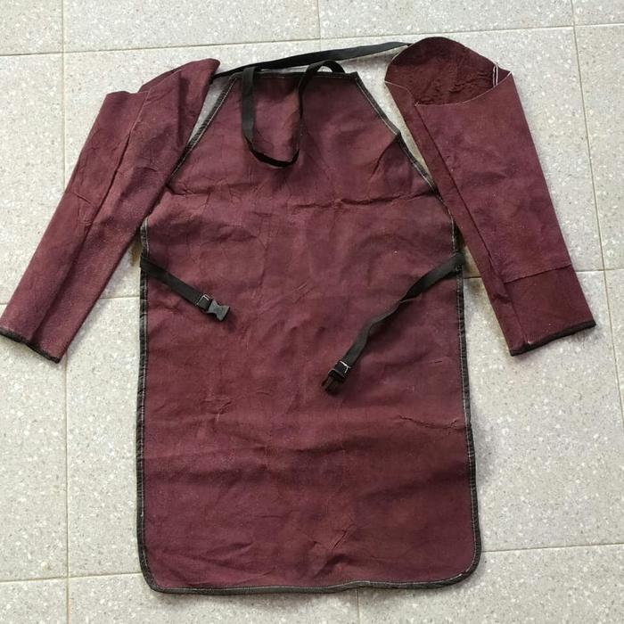 apron kulit lengan badan strap