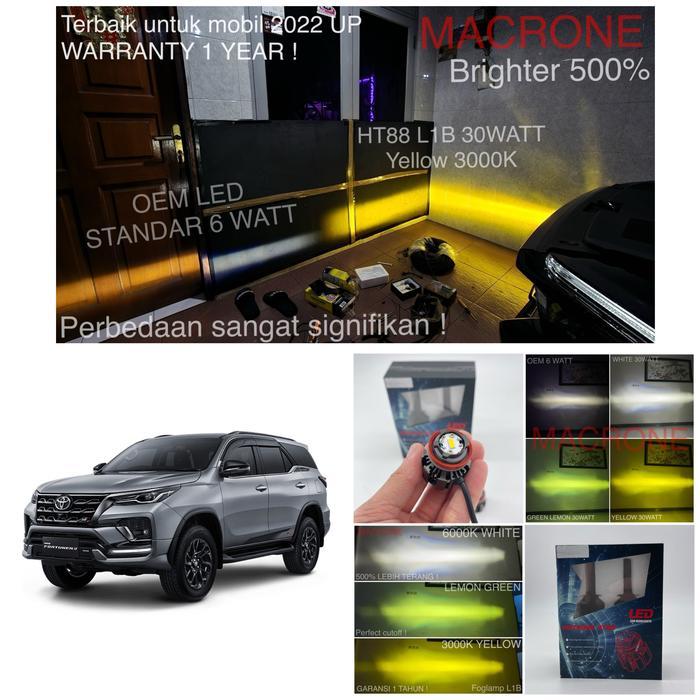 Lampu Led Macrone Ht88 L1B 30 Watt Foglamp Fortuner Vrz 2021 Up