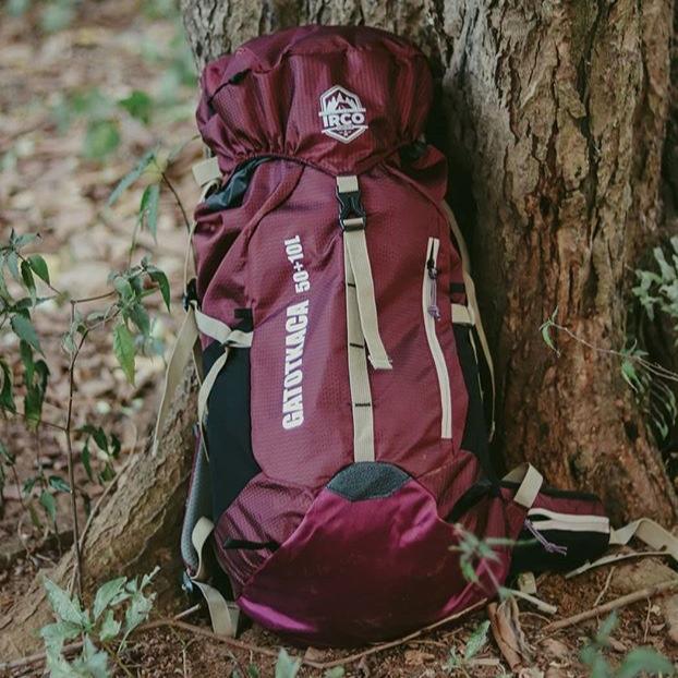 READY IRCO Gatotkaca Tas Gunung Pria 50 Liter Raincover - Ransel Carier Camping Wanita 50l - Carrier