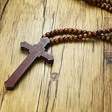 Kalung Salib Pria Rosario Besar Panjang / Kalung Rosario Salib Jesus High Quality PREMIUM - Men