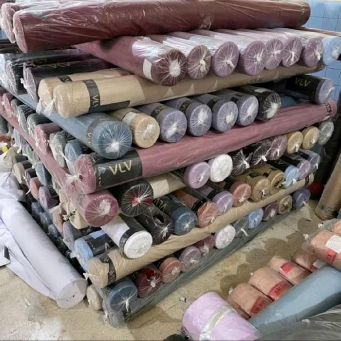 Kain Satin Velvet 1 roll, Harga Grosir Kain Satin Velvet Bahan Dress Bridesmaids, Kain Furing polos
