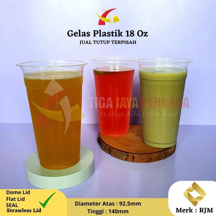 Pesona_Gadisku Gelas Plastik Cup 18Oz Rjm 7Gr / Gelas Plastik Bening Tebal 18 Oz / Plastic Cup