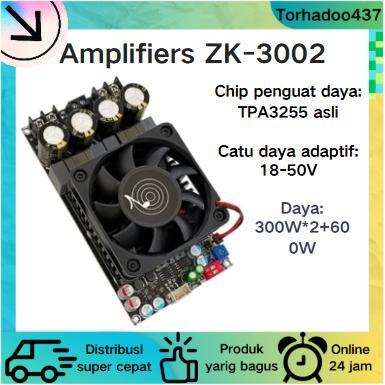 [TPA3255] ZK-3002 Amplifier Class D Stereo BTL Bridge Hifi HD Sound High Power Amplifier 600W
