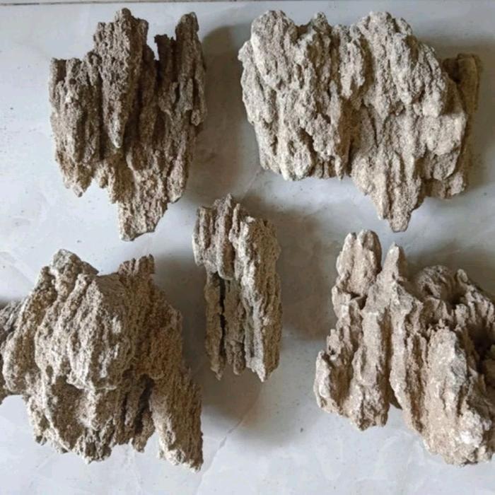 Batu Pasir Sandstone Grade A Dekorasi Akuarium Air Terjun Paludarium dan Aquascape 1 kg