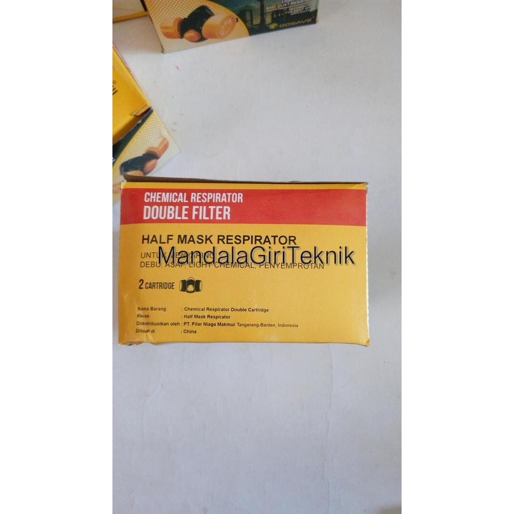 Masker Kepala Babi / Industri / Kimia Filter Double Filter