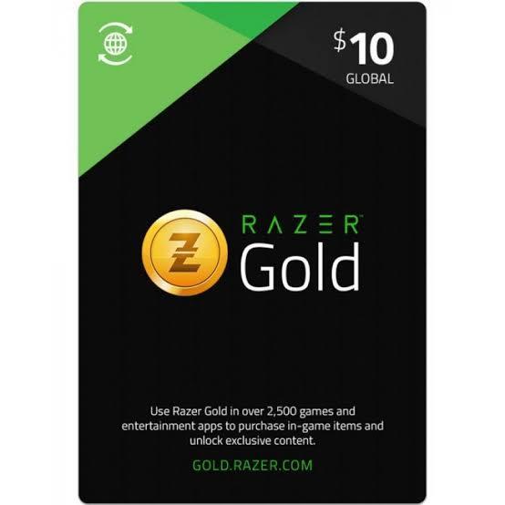 Razer Gold Gift Card $10 $25 Usd (Physical)
