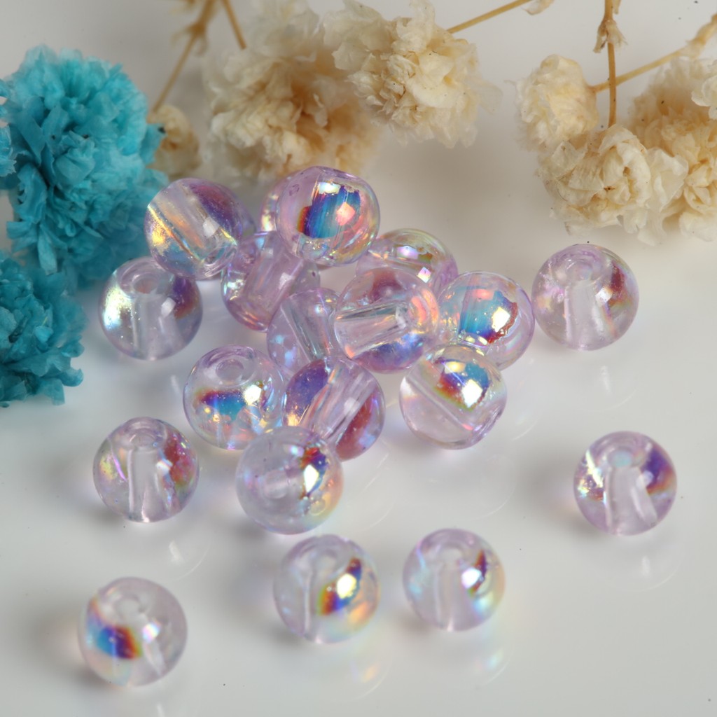4mm Plating Color Glass Beads Crystal Glass Beads for Jewelry Making DIY Loose Spacer Beads Handmade