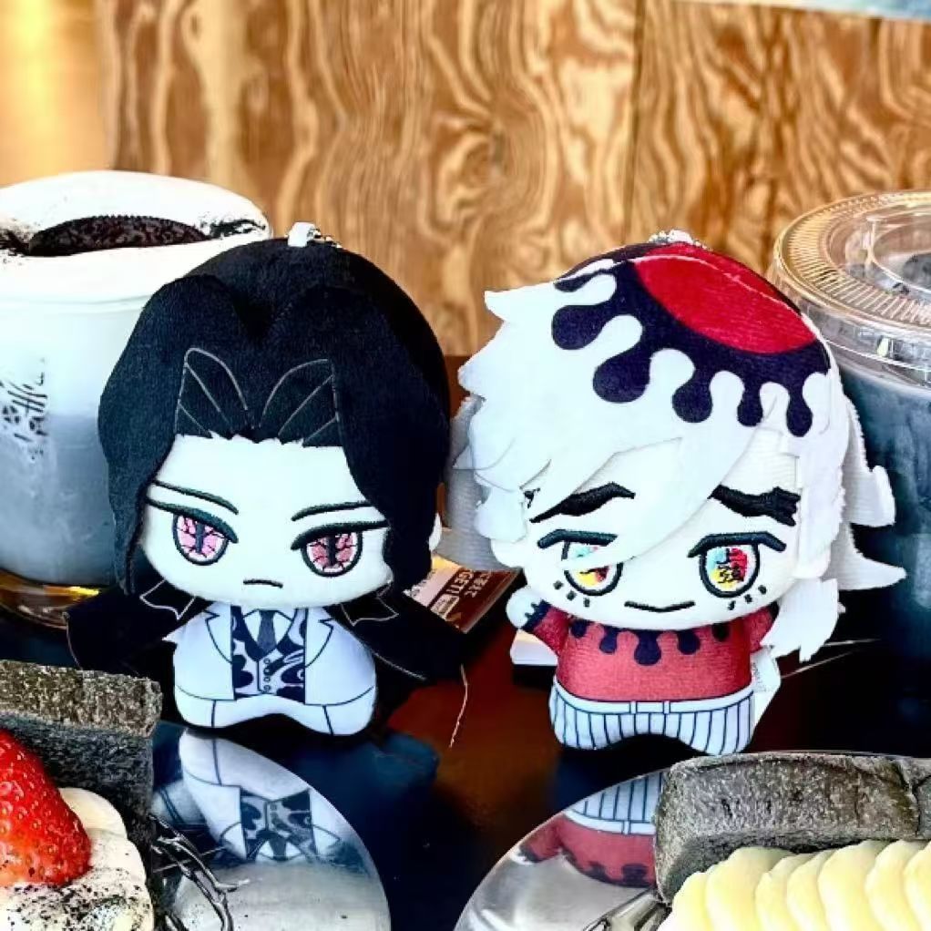 10cm Anime Demon Slayer Kimetsu no Yaiba Kibutsuji Muzan Plush Doll Pendant Cartoon Cosplay Stuffed