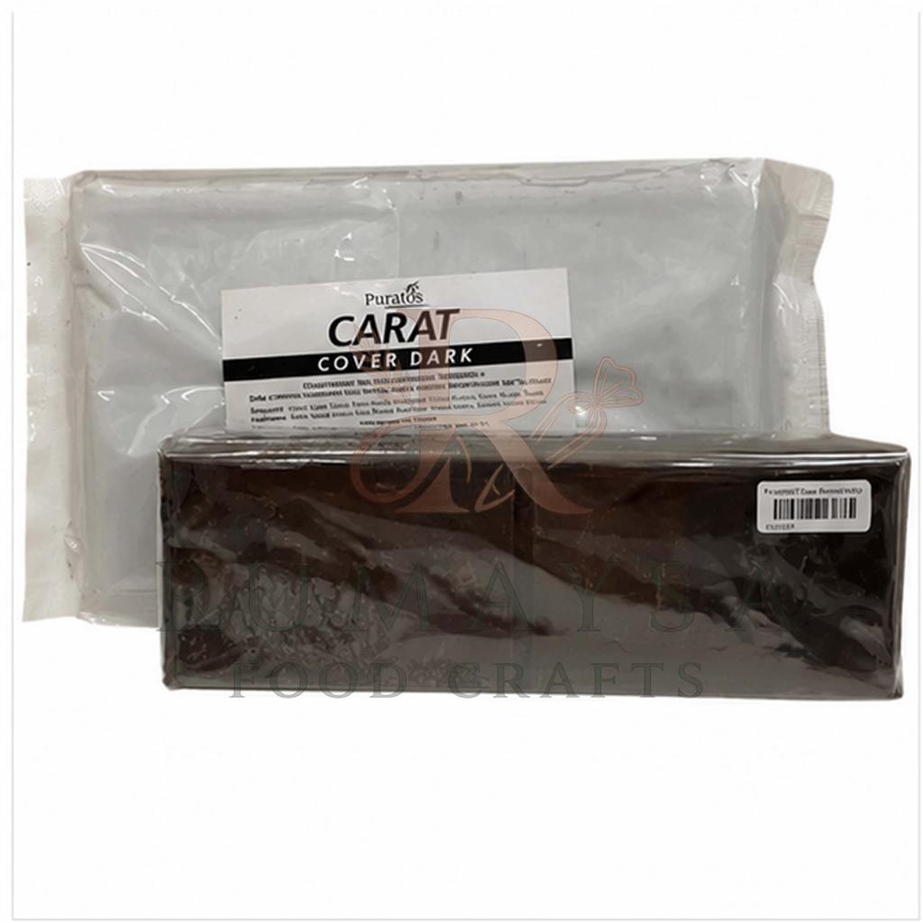 Puratos Carat Cover Dark Coklat Blok Repack 500Gr Coklat Compound untuk Baking dan Dessert