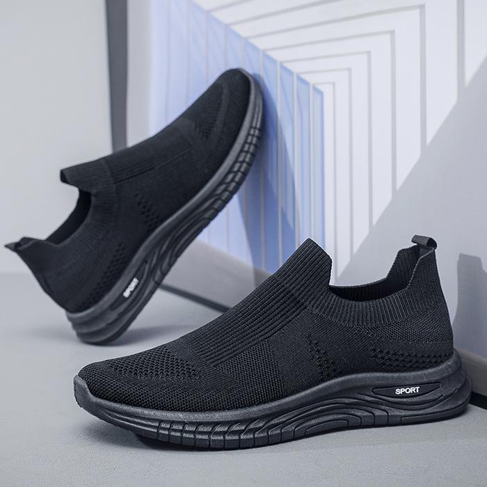 Froomzero - Sepatu Slip On Flat Pria Model Kasual Sepatu Sneakers Cowok Shoes Olahraga Antislip