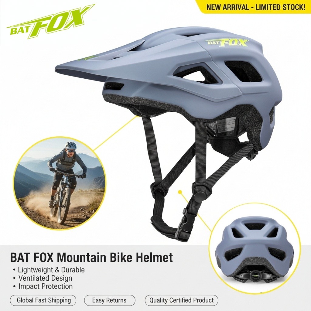 BATFOX man's mtb helmet casco bicycle size m integrated specialized bike helmet adult cyclist