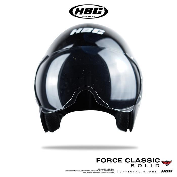 Helm Hbc Force Classico Solid Helm Retro Half Face Sni