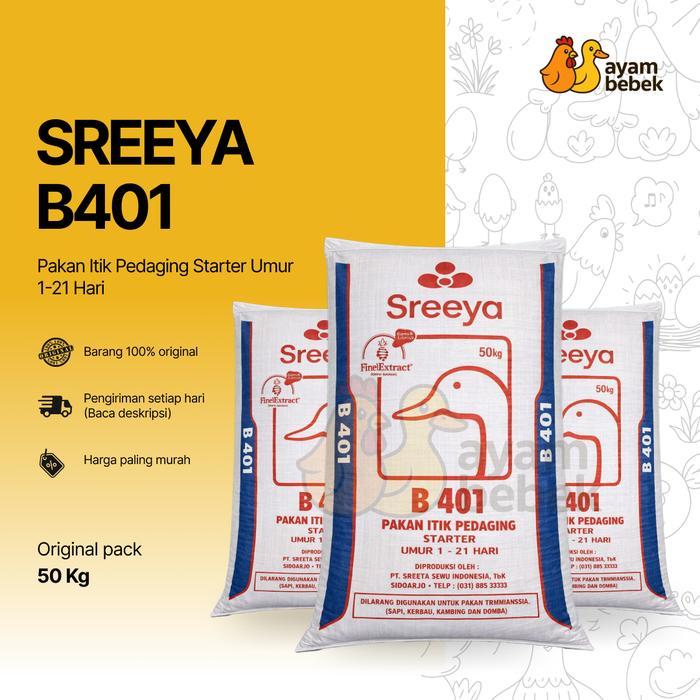 SREEYA B401 Pakan Itik / Bebek / Mentok Pedaging GROSIR 20-50 KG AyamBebek Pakan dan Ternak