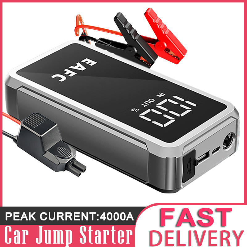 EAFC 12V Car Jump Starter Battery Power Bank QC3.0 Charger Portable Car Battery 4000A Emergency