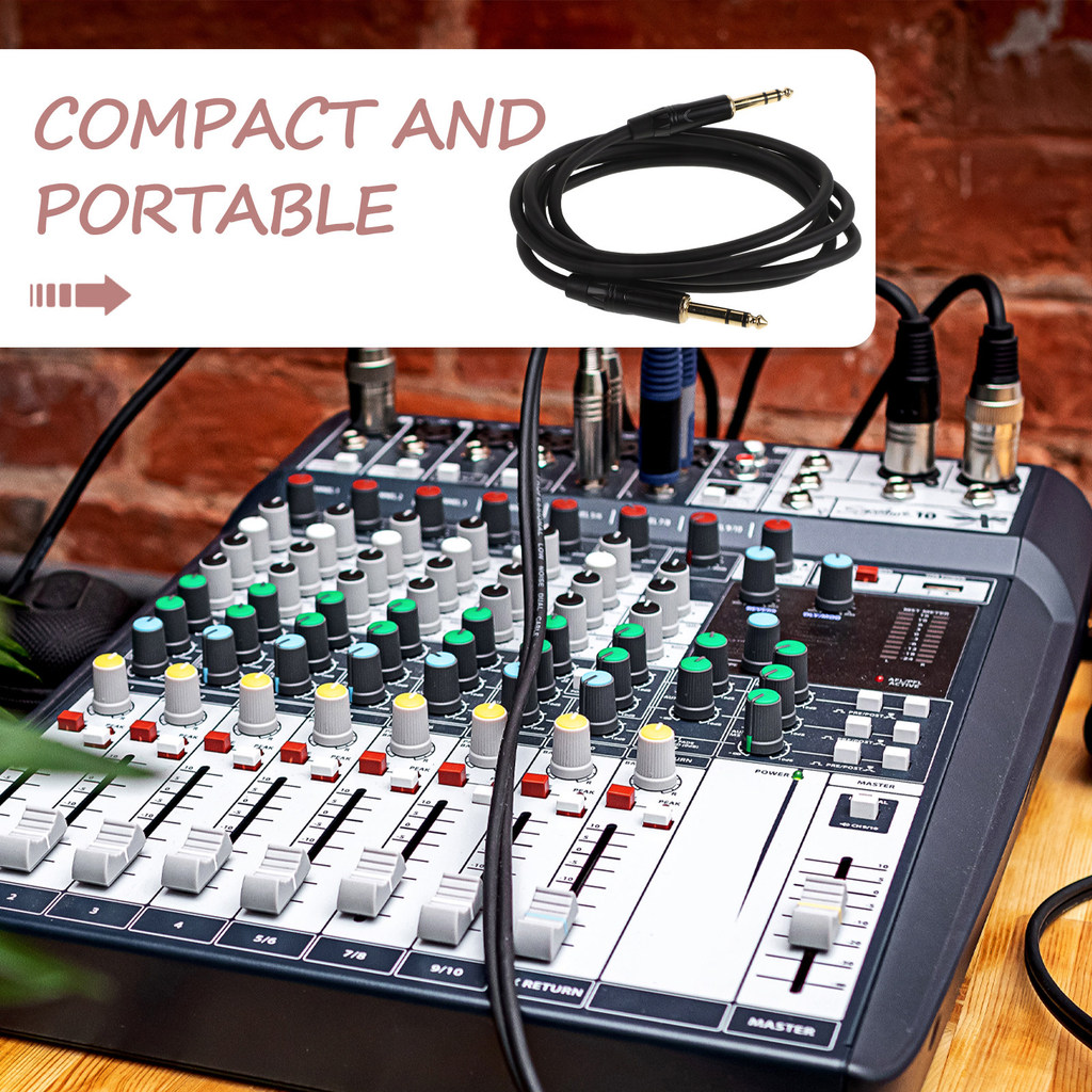 Professional 6.35mm Straight Instrument Cable Male to Male for Guitar Pedal Effects Amp Studio