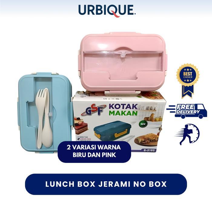 URBIQUE - Lunch Box Set Kotak Makan Bekal 1L Free sendok garpu set 31003 NO BOX