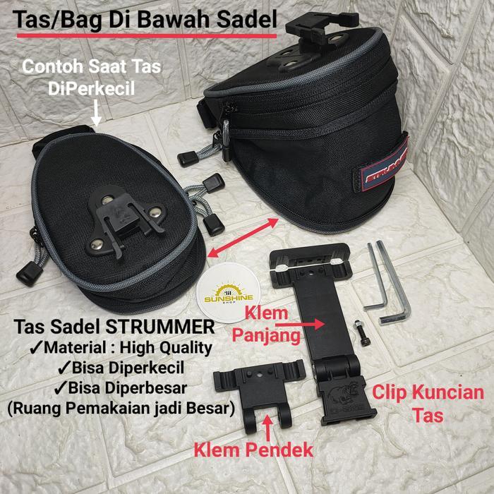 Tas Dompet Bawah Sadel Sepeda STRUMMER 5037 High Quality MTB Lipat Seli Folding Bike Roadbike