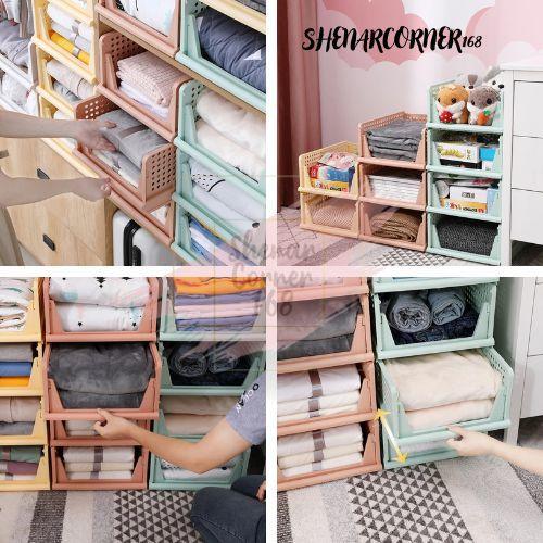 SHENAR RAK LACI LIPAT / STORAGE BOX LIPAT / RAK PAKAIAN SUSUN / STORAGE BOX PENYIMPANAN BARANG