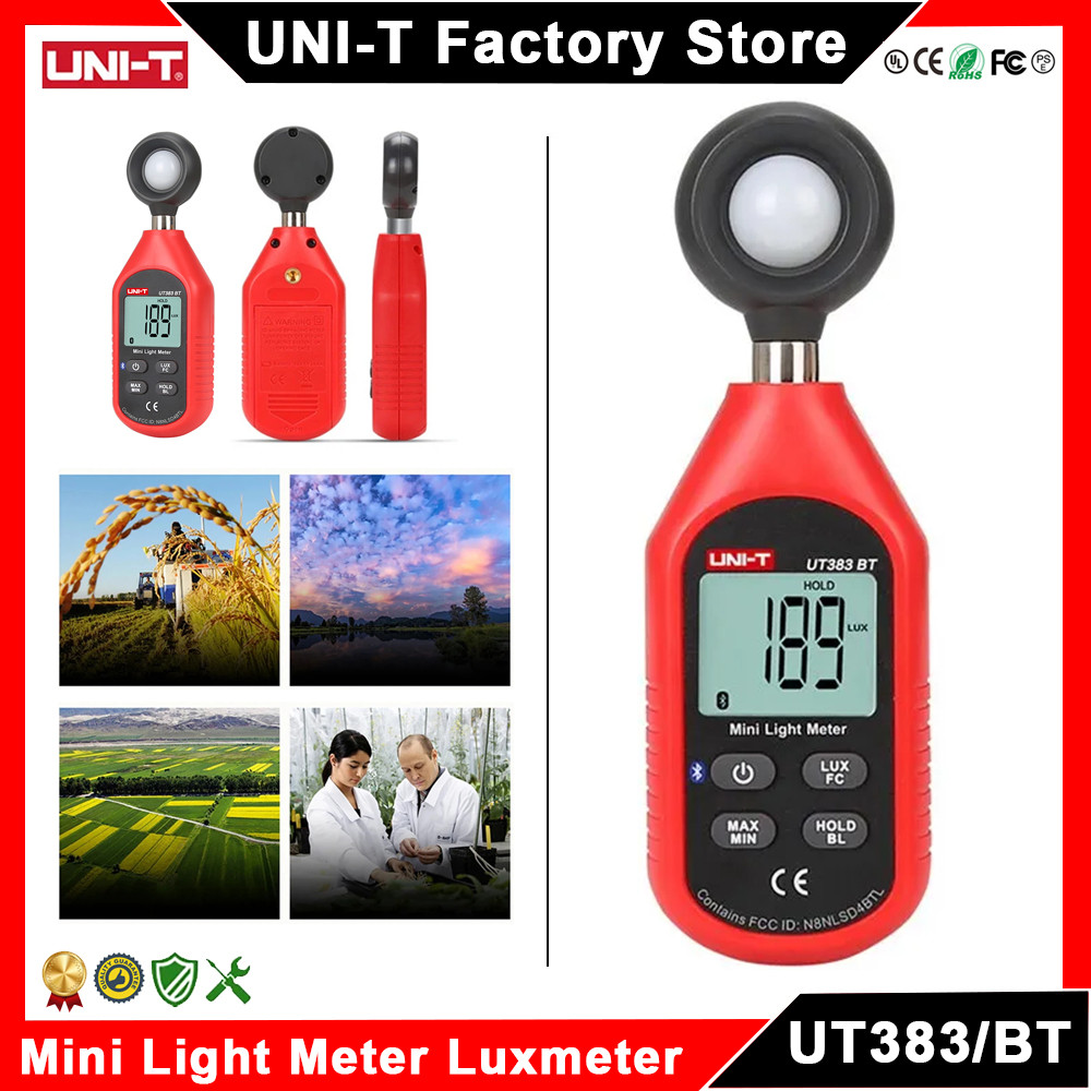 UNI-T UT383 UT383BT Mini Light Meter Digital Professional Luxometer 199900Lux 18500FC Illuminometer