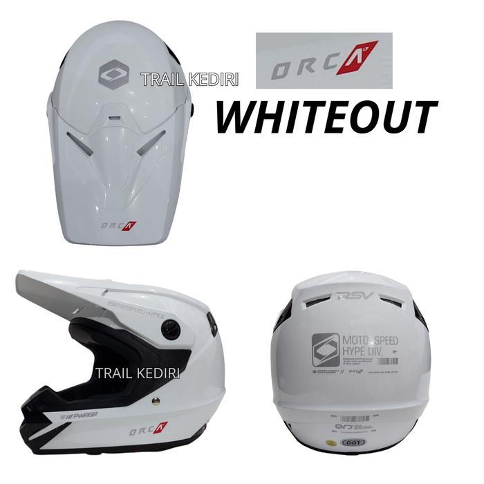 "New" Helm RSV Orca Black Glossy RSV White Helm Trail Google