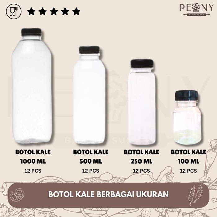(LUSIN) BOTOL KALE BERBAGAI UKURAN / BOTOL KALE 1000 ML / BOTOL KALE 500 ML / BOTOL KALE 250 ML /