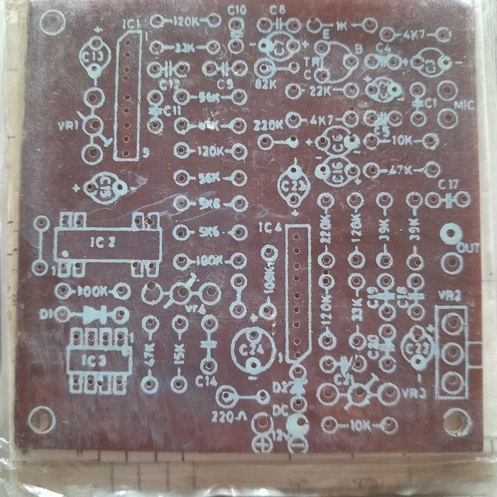 PCB ECHO MN3005 / MN3008 Repeater Pembangkit Gema jadul