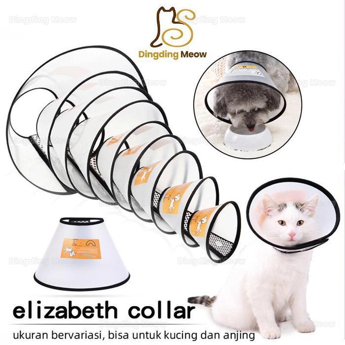Collar Kucing Leher Kucing Anti Jilat Corong Kucing Collar Anjing Jumbo Pet Collar Neck Accessories