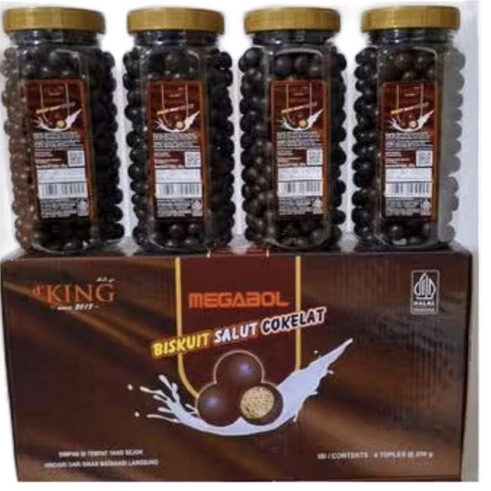 Bonibol Coklat / MEGABALL COKLAT D'KING 1 dus isi 4 toples Food Chocolate Snack